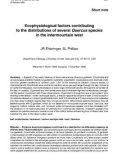 Báo cáo lâm nghiệp: Ecophysiological factors contributing to the distributions of several Quercus species in the intermountain west