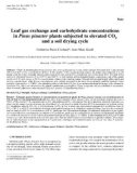 Báo cáo khoa học: Leaf gas exchange and carbohydrate concentrations in Pinus pinaster plants subjected to elevated CO 2 and a soil drying cycle