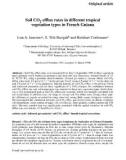 Báo cáo khoa học: Soil 2 CO efflux rates in different tropical vegetation types in French Guiana