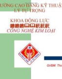 CÔNG NGHỆ KIM LOẠI - HÀN ĐIỆN HỒ QUANG