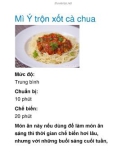 Mì Ý trộn xốt cà chua