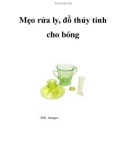 Mẹo rửa ly, đồ thủy tinh cho bóng