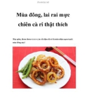 Mùa đông, lai rai mực chiên cà ri thật thích