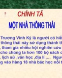 Giáo án điện tử môn Tiếng Việt lớp 3 - Tuần 22: Chính tả Một nhà thông thái