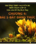 Bài giảng Toán 10 - Bài 1: Bất đẳng thức