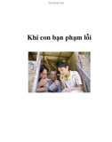 Khi con bạn phạm lỗi