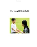 Dạy con phê bình tế nhị