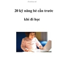 20 kỹ năng bé cần trước khi đi học