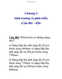 Chương 3 Sinh trưởng và phát triển (Câu 401 - 420)