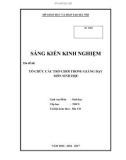 Sáng kiến kinh nghiệm THCS: Tổ chức các trò chơi trong giảng dạy môn Sinh học