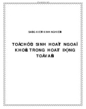 SKKN: Tổ chức sinh hoạt ngoại khóa trong hoạt động tổ Văn