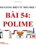 Bài giảng Hóa học 9 bài 54: Polime