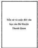 Tiểu sử và cuộc đời văn học của Bà Huyện Thanh Quan