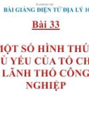 Bài giảng Địa lý 10 bài 33: Một số hình thức chủ yếu của tổ chức lãnh thổ công nghiệp