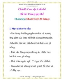 Giáo án mầm non chương trình đổi mới: Chủ đề: Con vật ở nhà bé - Đề tài: Con gì gáy thế Nhóm lớp: Nhà trẻ (25-36 tháng)