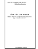 Sáng kiến kinh nghiệm Mầm non: Một số giải pháp giúp trẻ 5- 6 tuổi học tốt môn chữ cái