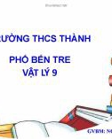 Bài giảng môn Vật lý lớp 9 - Chủ đề 8: Công – Công suất của dòng điện