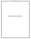 Sưu tầm những bài ca dao an phận thủ thường