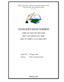 Sáng kiến kinh nghiệm: Thiết kế một số trò chơi học tập trong dạy học môn Tự nhiên và Xã hội lớp 1