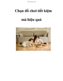 Chọn đồ chơi tiết kiệm mà hiệu quả