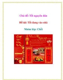 Chủ đề: Tết nguyên đán - Đề tài: Tết đang vào nhà - Nhóm lớp: Chồi