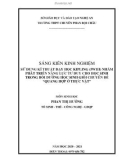 Sáng kiến kinh nghiệm THPT: Sử dụng kĩ thuật dạy học Kipling 5W1H nhằm phát triển năng lực tư duy cho học sinh trong bồi dưỡng học sinh giỏi qua chuyên đề Quang hợp ở thực vật