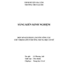 Sáng kiến kinh nghiệm THCS: Một số giải pháp làm tốt công tác chủ nhiệm lớp ở trường trung học cơ sở