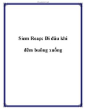 Siem Reap: Đi đâu khi đêm buông xuống