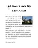 Lịch lãm và sành điệu khi ở Resort