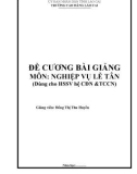 Bài giảng Nghiệp vụ lễ tân - Trường CĐ Cộng đồng Lào Cai