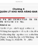 Bài giảng môn Quản trị nhà hàng: Chương 4 - GV. Trần Thu Hương