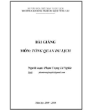 Bài giảng môn Tổng quan du lịch: Phần I – GV. Phạm Trọng Lê Nghĩa