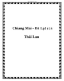 Chiang Mai - Đà Lạt của Thái Lan