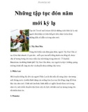 Những tập tục đón năm mới kỳ lạ