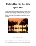 Du lịch Hua Hin theo kiểu người Thái