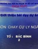 Bài giảng môn chạy cự ly ngắn