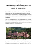 Heidelberg-Phố cổ lãng mạn có 'nhà tù sinh viên'