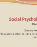 Lecture Social Psychology - Chapter 7: Persuasion