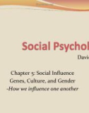 Lecture Social Psychology - Chapter 5: Social Influence - Genes, Culture, and Gender