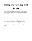 Những khu vườn đẹp nhất thế giới