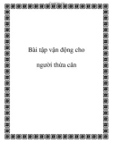 Bài tập vận động cho người thừa cân