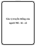 Gia vị truyền thống của người Mê - hi - cô