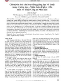 Giá trị văn hóa của hoạt động giảng dạy Võ thuật trong trường học – Nhận thức để phát triển môn Võ thuật Công an Nhân dân