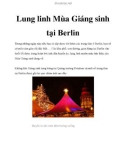 Lung linh Mùa Giáng sinh tại Berlin