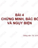 Bài giảng Logic học: Bài 4 - TS. Lê Ngọc Thông