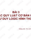 Bài giảng Logic học: Bài 3 - TS. Lê Ngọc Thông