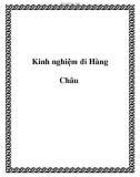 Kinh nghiệm đi Hàng Châu