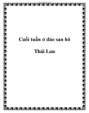 Cuối tuần ở đảo san hô Thái Lan