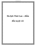 Du lịch Thái Lan – điểm đến tuyệt vời