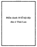 Điểm danh 10 lễ hội độc đáo ở Thái Lan